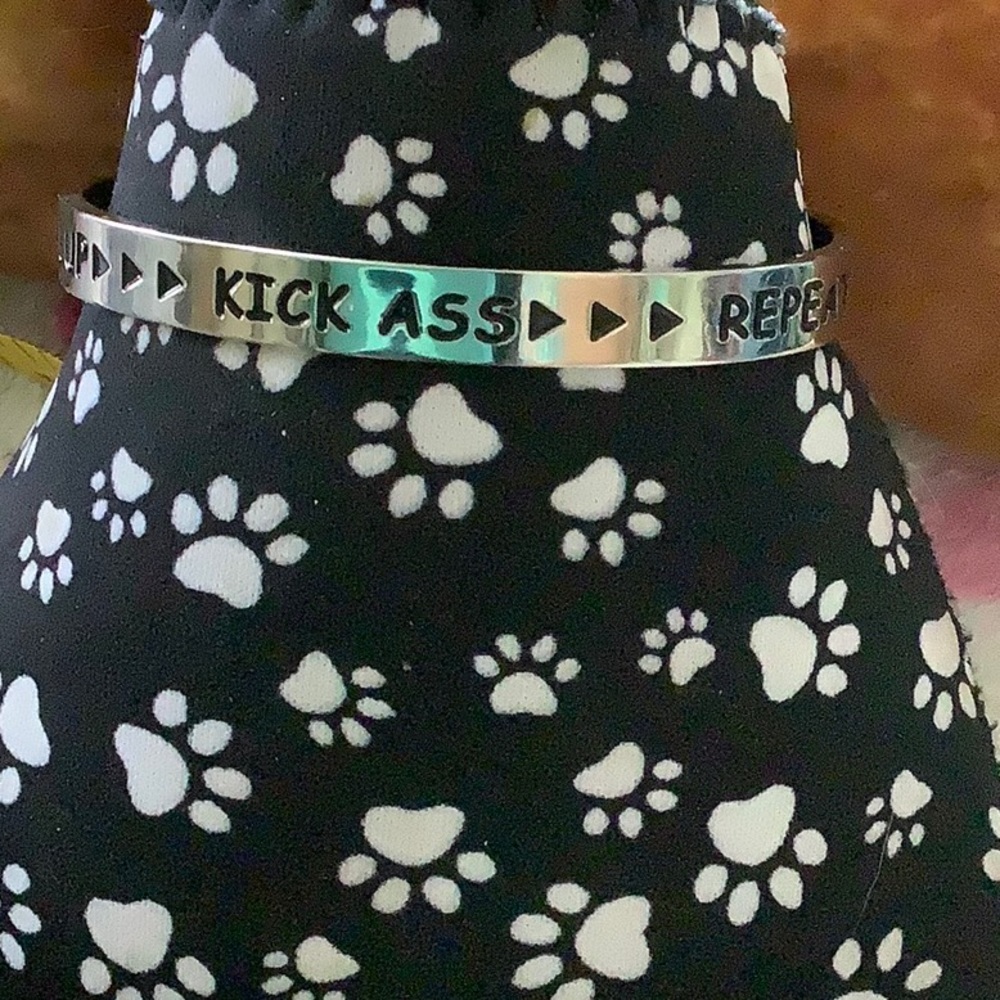 Cuff bracelet, encouraging, empowering